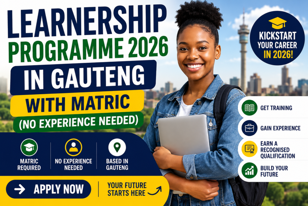 Learnership Programme 2026 in Gauteng