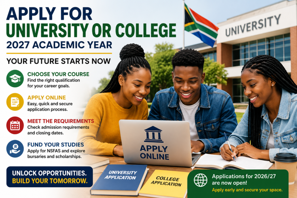 How to Apply for University or College in South Africa