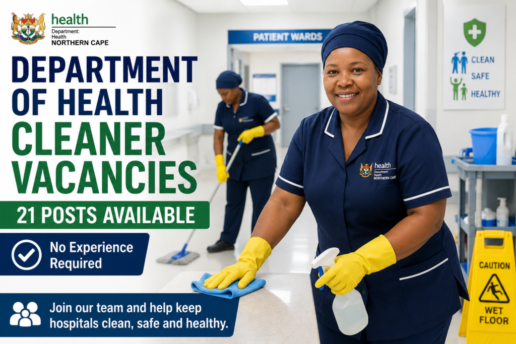 Department of Health Cleaner Vacancies 2026