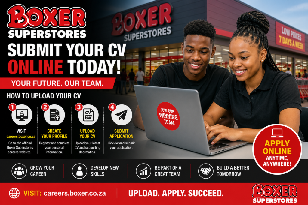 How to upload your CV online at Boxer Superstores database 2026
