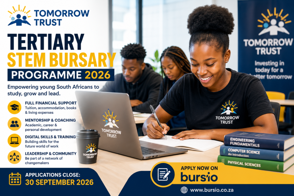Tomorrow Trust Tertiary STEM Bursary Programme 2026