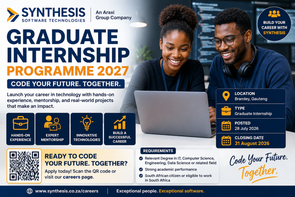 Graduate Internship Programme 2027 at Synthesis Software Technologies