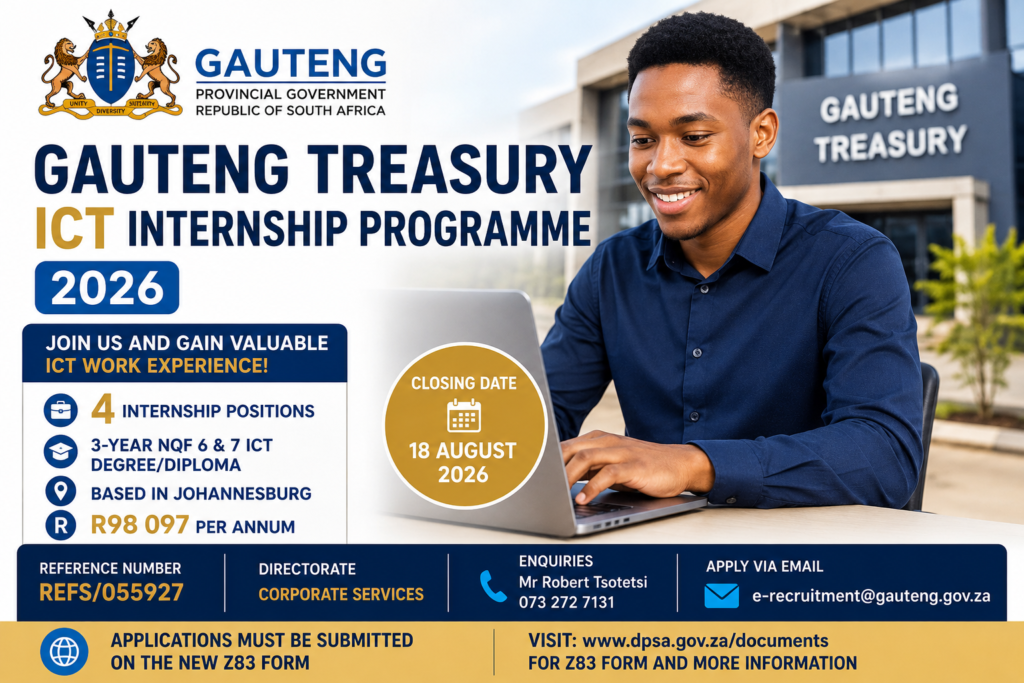 Gauteng Treasury ICT Internship 2026